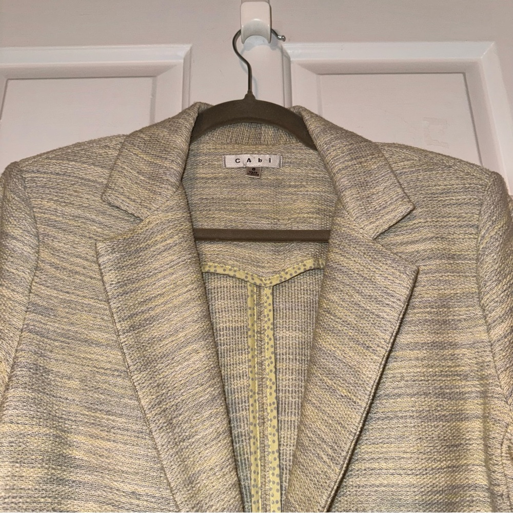 CAbi One Fine Day Lemon Zest Tweed Bouclé single button Blazer Jacket 8 - Picture 5 of 16